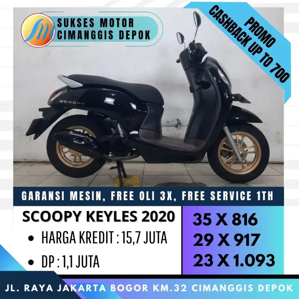 SCOOPY KEYLESS 2020 CASH KREDIT KARTU KREDIT BISA [SUKSES MOTOR]