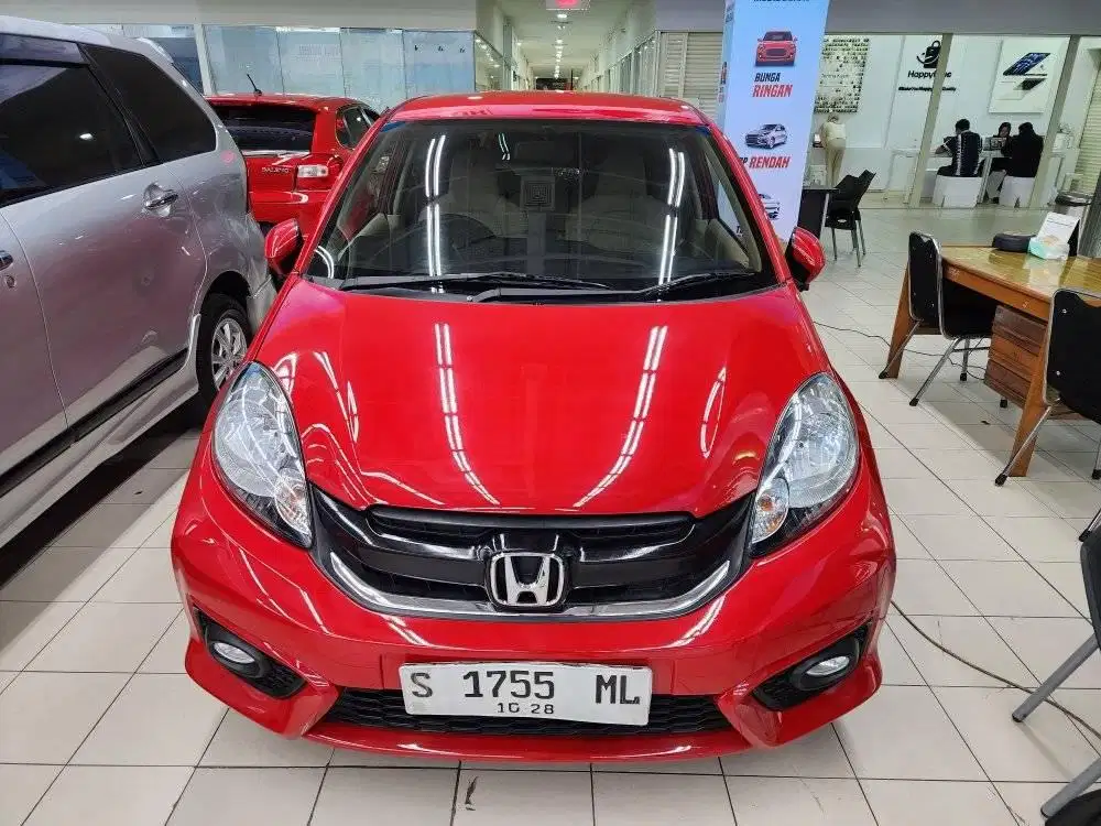 HONDA BRIO 1.2 E MANUAL 2016 MERAH SURABAYA