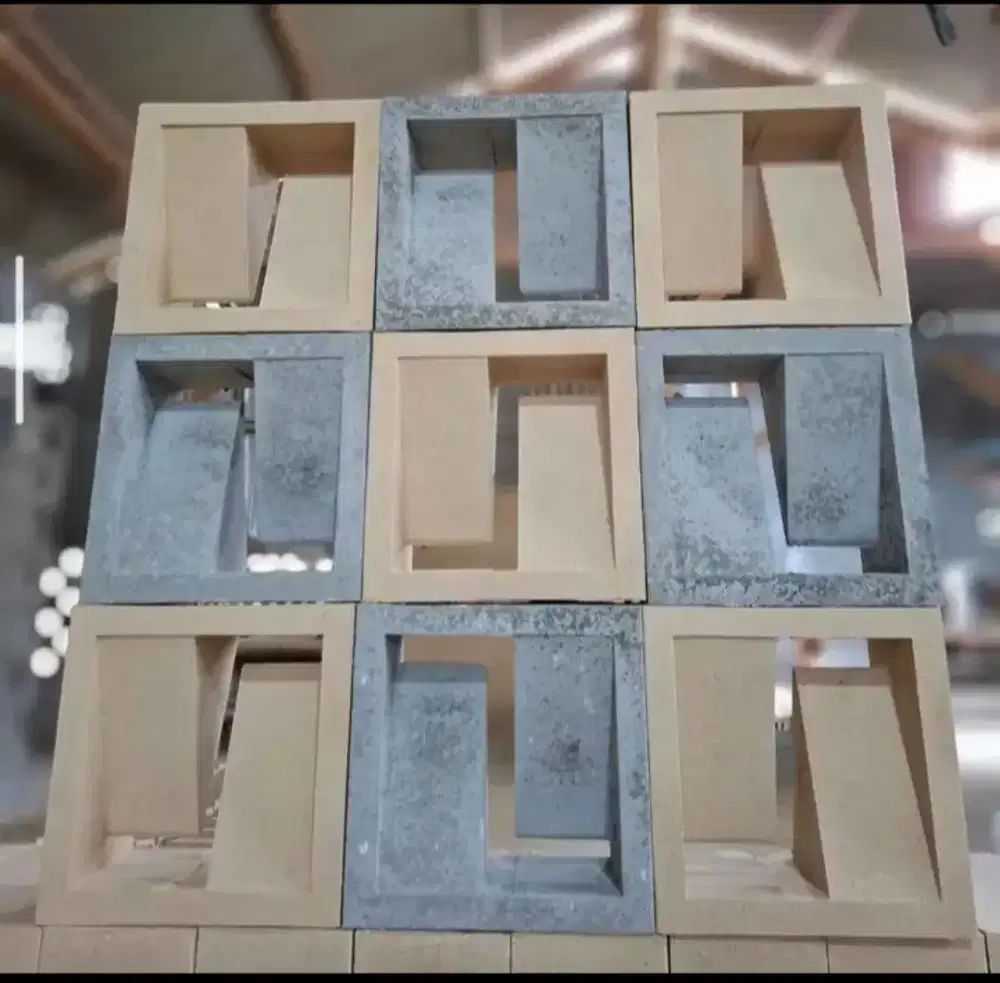 Roster beton bermacam motif barang