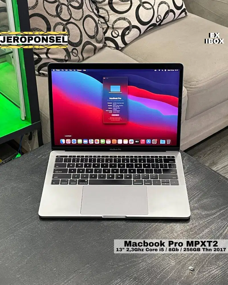 MACBOOK PRO 2017 13” 8/256GB GRAY EX IBOX MULUS ORIGINAL GARANSI