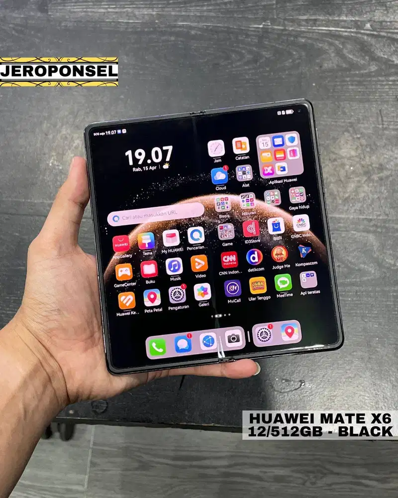 HUAWEI MATE X6 12/512GB BLACK RESMI MULUS GARANSI PANJANG