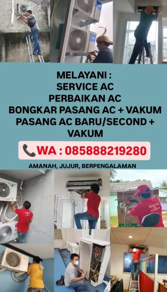 Jasa Service AC, Perbaikan AC, Pasang & Bongkar AC