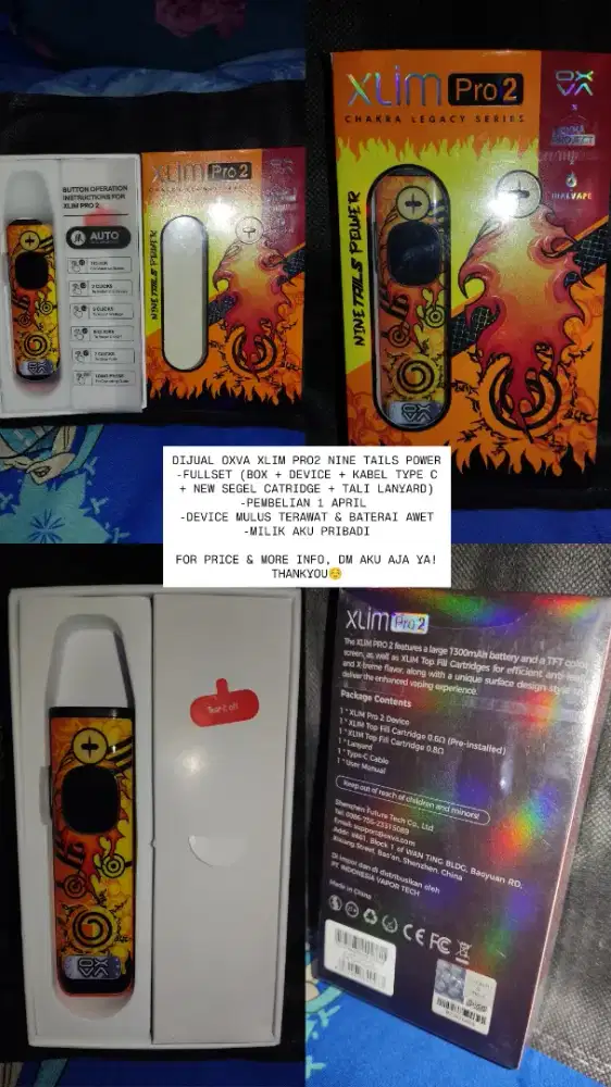 DIJUAL 0XV4 XL1M PR02 NINE TAILS POWER