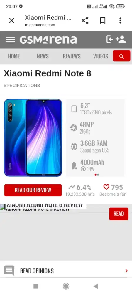 Xiomi Redmi Note 8 fullset