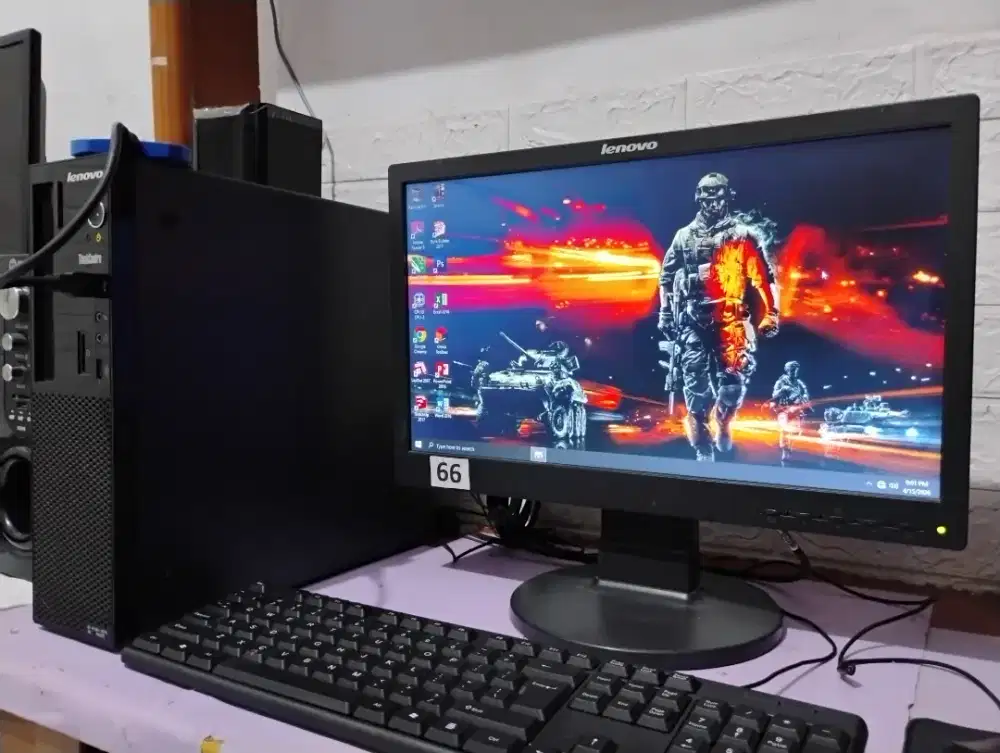 Pc roblox lenovo / intel core + ram 8gb + monitor 19inch / slim