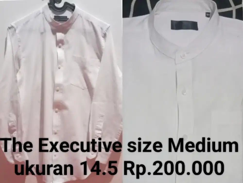 Kemeja baju koko kerah Shanghai turtle neck slim body fit