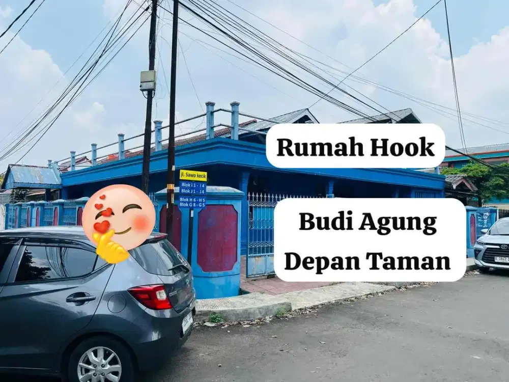 Dijual Rumah Hook Depan Taman Di Budi Agung