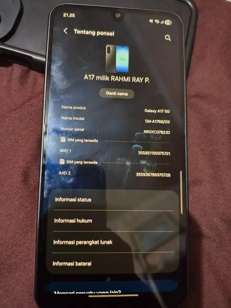 SAMSUNG A17 5G FULLSET MULUS