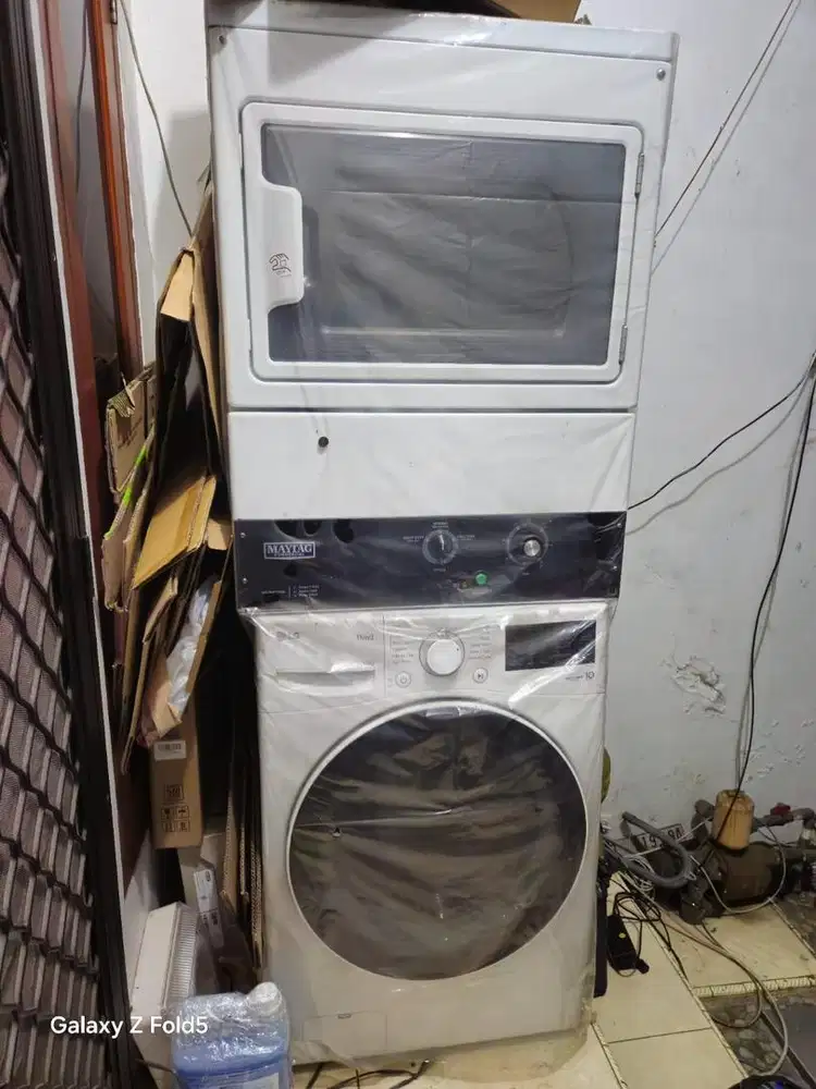 Jual Mesin cuci washer LG 15 kg Front loading + pengering MAYTAG MDG20