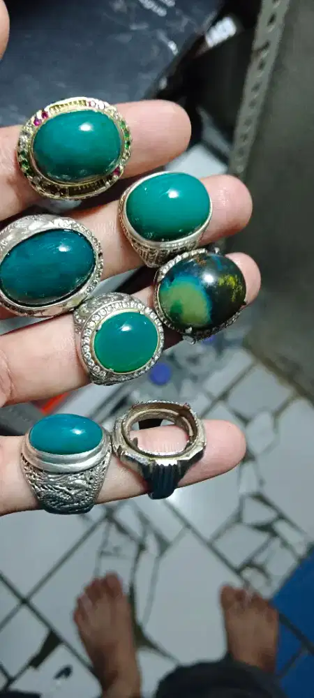 Batu Bacan borongan ring perak