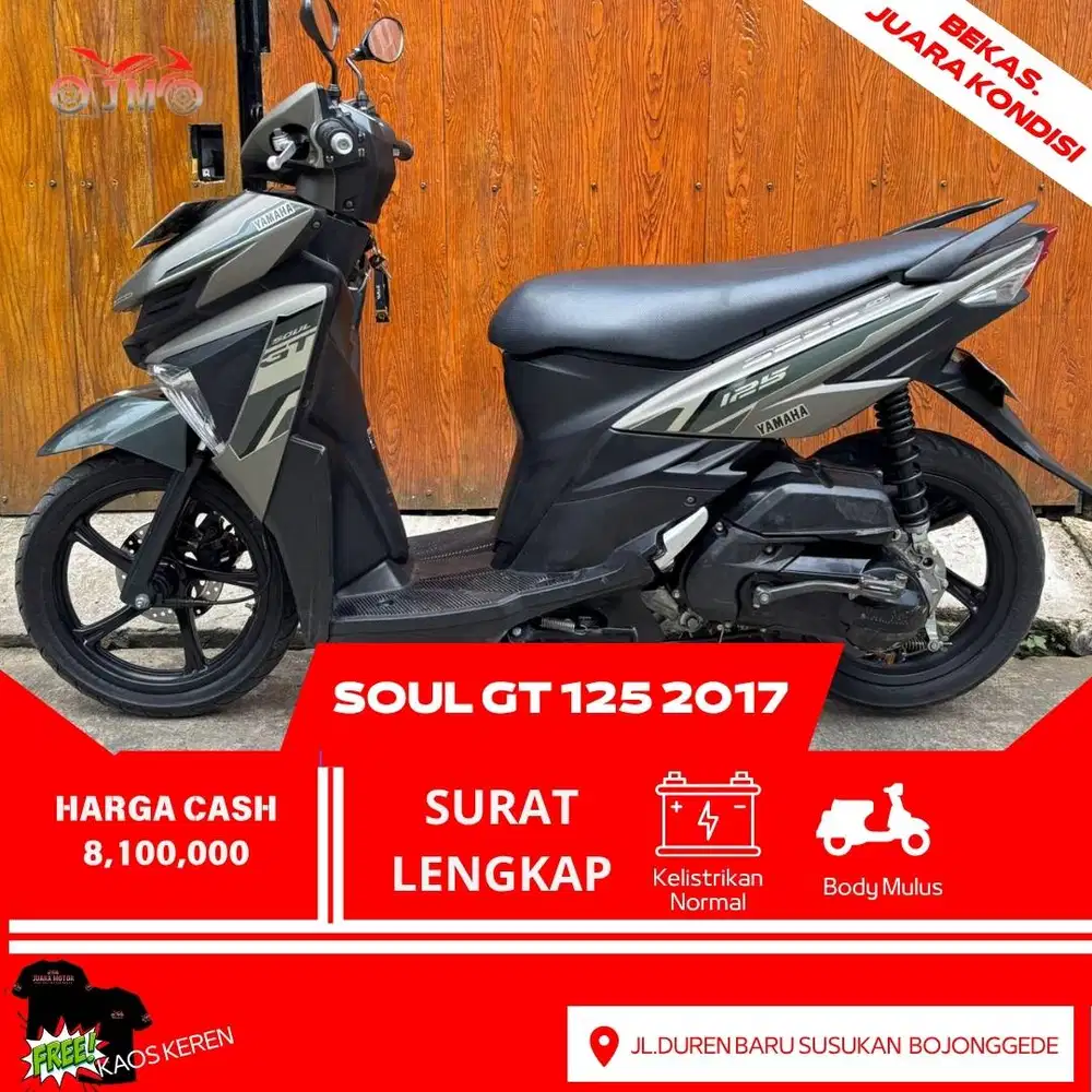 SOUL GT 125 THN 2017 SURAT LENGKAP BODY MULUS HARGA TERMURAH