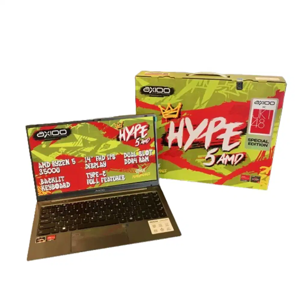 Axioo HYPE 5 X3 AMD Ryzen 5 3500U [8GB/256GB] GARANSI RESMI