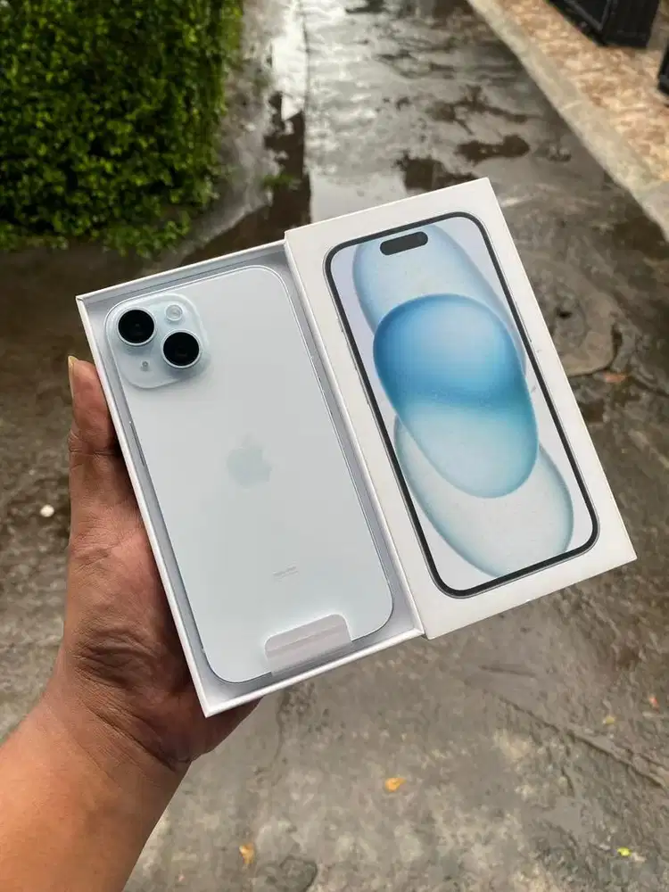 New iPhone 15 128 Blue BNOB iBox Belum Aktif