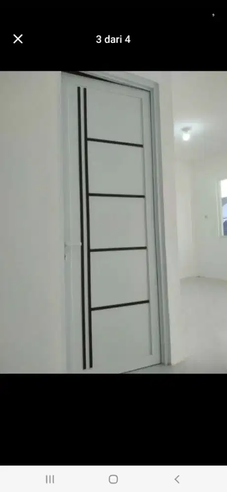 Pintu alumunium variasi T220cm L100cm hrg terpasang 2,45 jt / unit