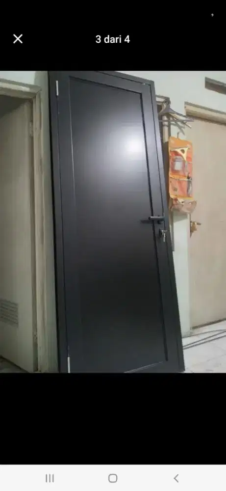 Pintu aluminium swing T220cm L100cm hrg 2,3 jt / pcs terpasang