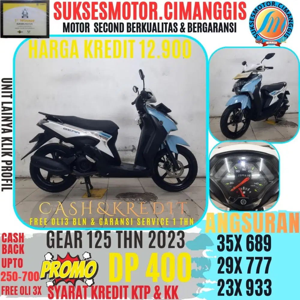 GEAR 125 PROMOTERMURAH CASHBACK UPTO700RBU FREEOLI3X BERGARANSI