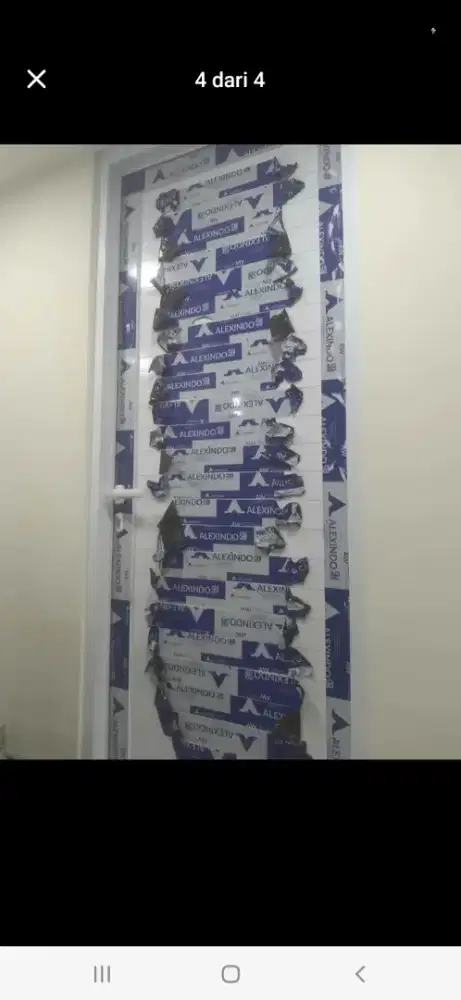 Pintu alumunium dobel spandrel swing T210cm L80cm hrg terpasang 2,8 jt