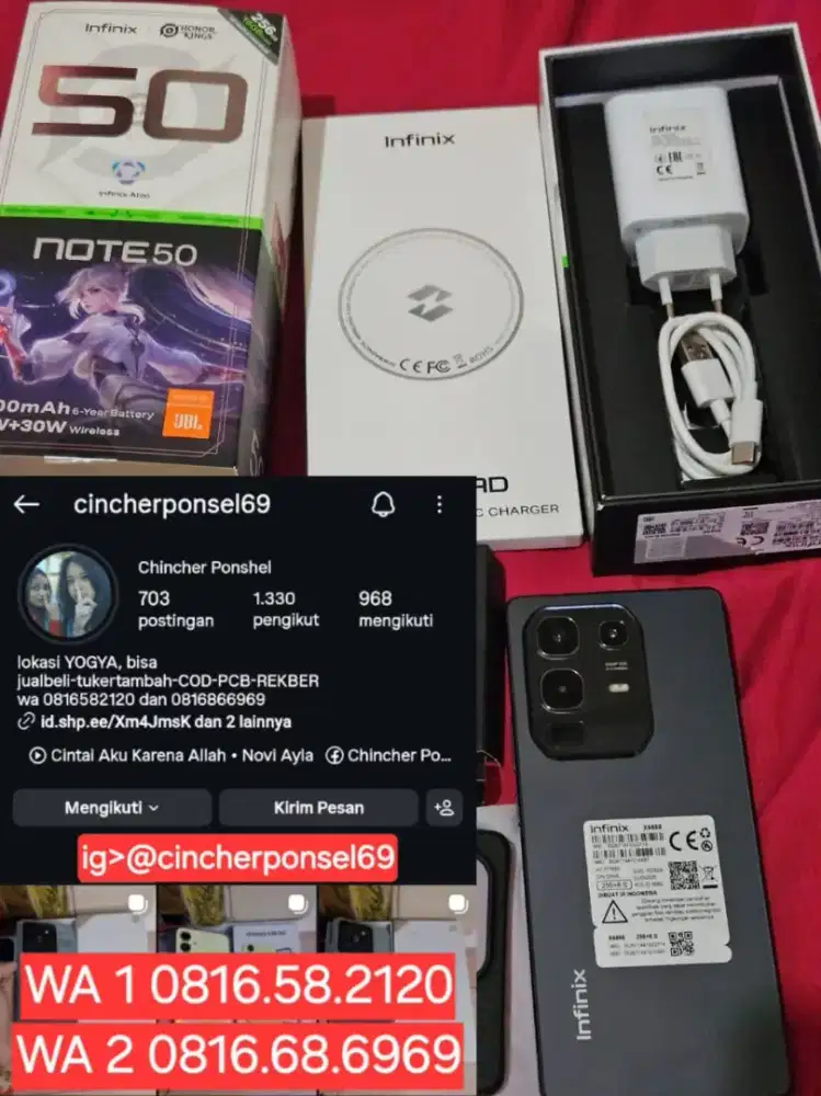 Jual hp INFINIX NOTE 50 8/256 sebulan pakai likenew istimewa