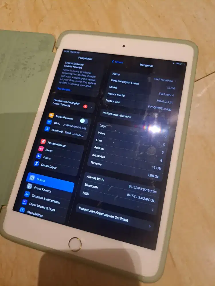 Jual ipad mini 4 16gb wifi only