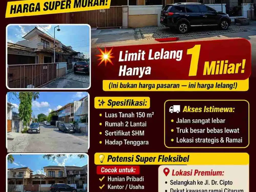 Termurah Rumah 2 Lantai Di Jalan Musi Raya Bugangan dekat Jalan Dok Cipto , Citarum , Kartini , Lokasi Strategis Jalan Besar Truk Besar Bebas Lewat Cocok Untuk Kantor Tempat Usaha Klinik Salon Bridal Hunian Pribadi