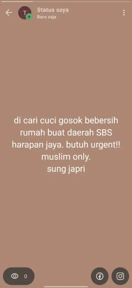 di utamakan muslim, nyapu ngepel cuci gosok