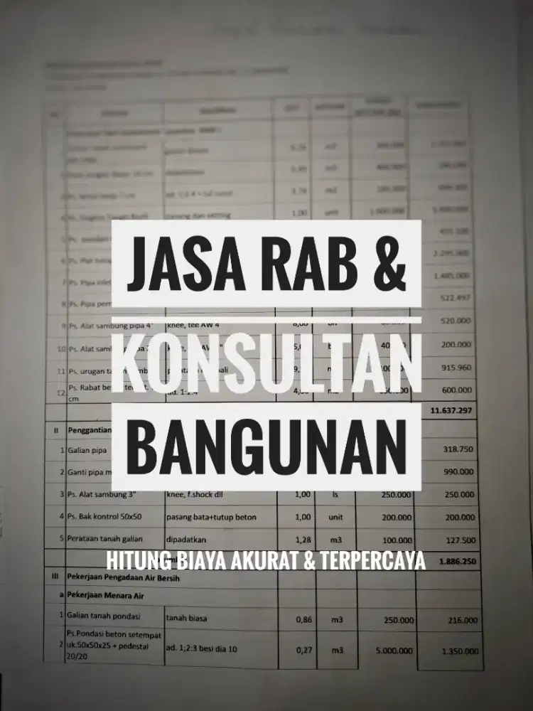 Butuh Hitung Biaya Bangunan? Jasa RAB & Konsultan Berpengalaman
