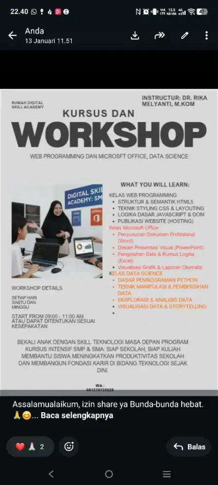 Les Mapel iPA, Matematika dan Komputer