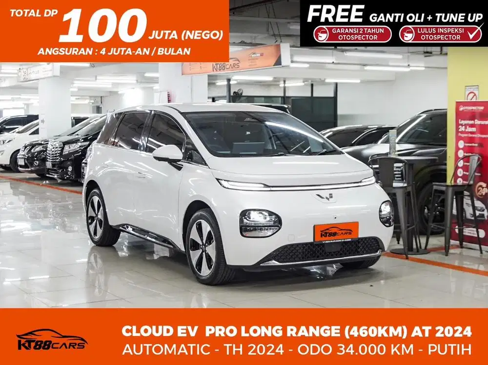[BERGARANSI] WULING CLOUD PRO LONG RANGE 460km TH 2024 PUTIH