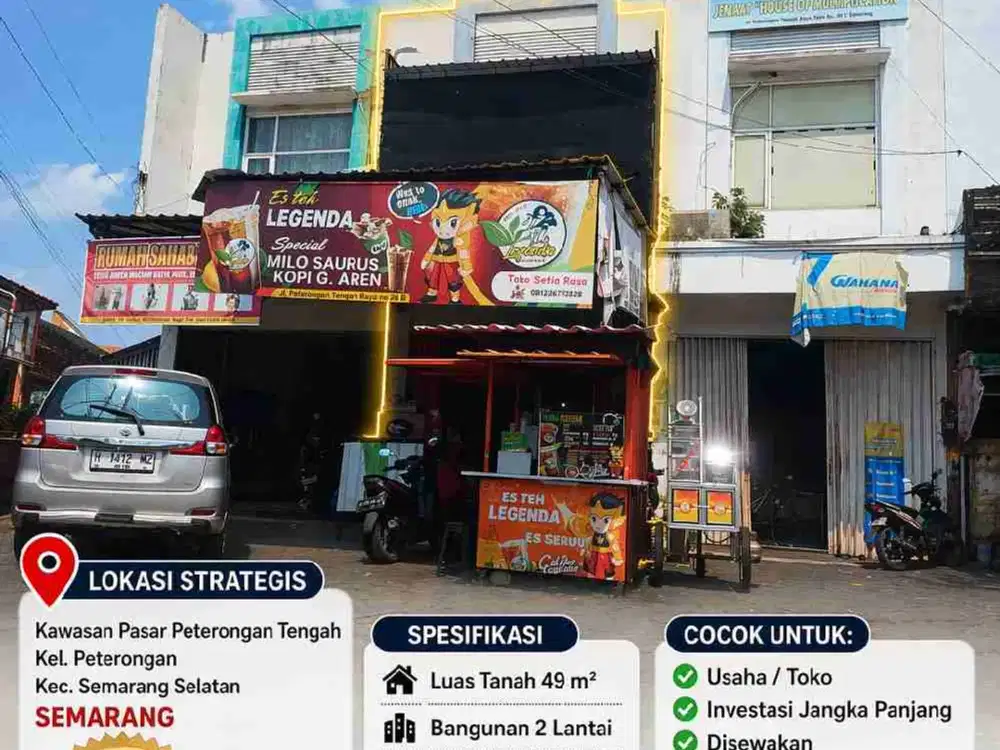 Termurah Ruko 2 Lantai Di Pasar Peterongan Tengah Selangkah Dari Sompok Mataram dok cipto Semarang