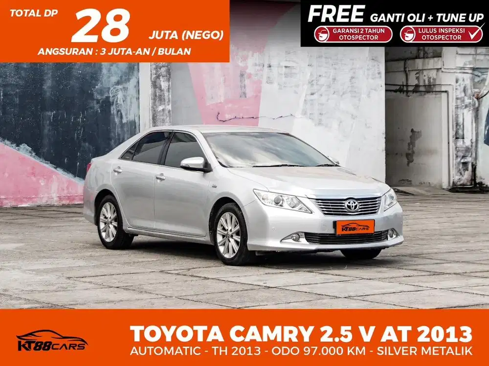 [BERGARANSI] TOYOTA CAMRY 2.5 V MATIC TAHUN 2013 SILVER PERORANGAN