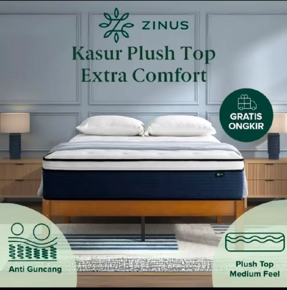 Kasur Springbed ZINUS Plush Top Extra Comfort 180 x 200