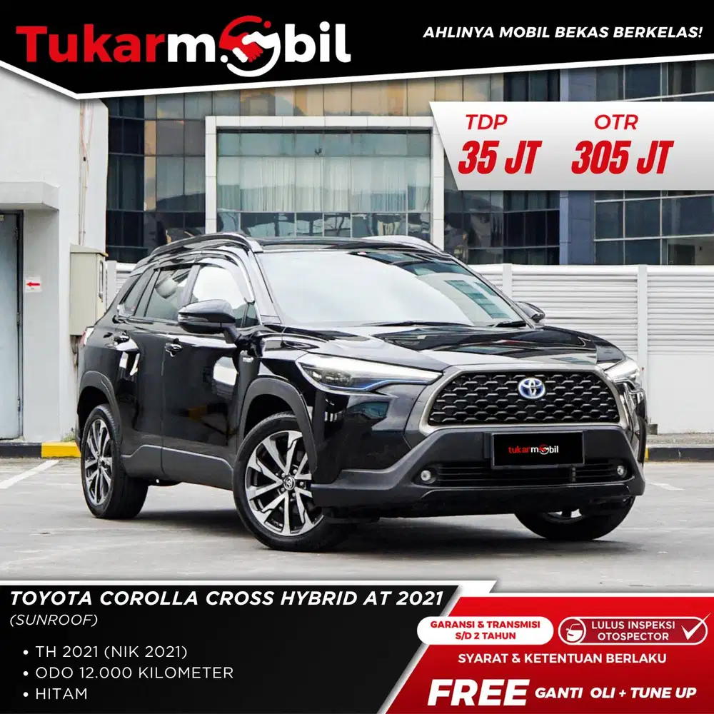 [BERGARANSI] TOYOTA COROLLA CROSS 1.8 HYBRID TAHUN 2021 LOW KM