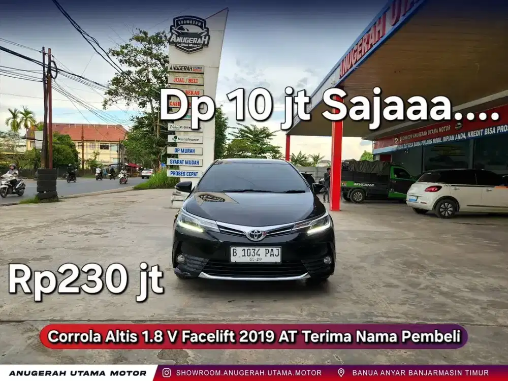 Dp10jt Corolla ALTIS V Facelift 2019 AT Terima Nama Pembeli