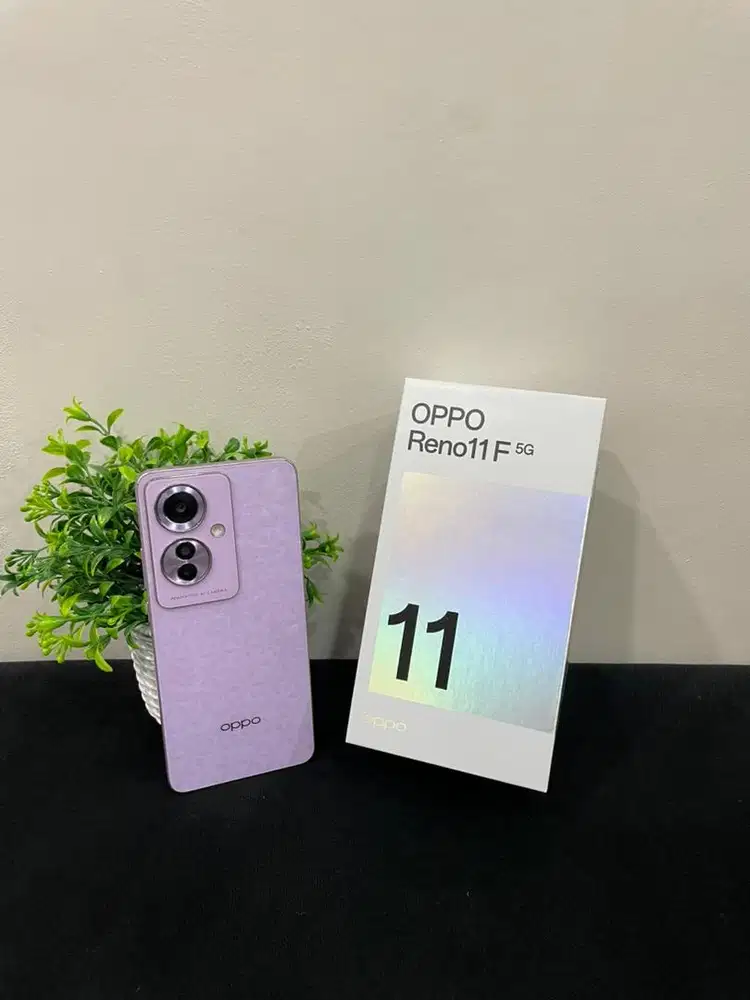 OPPO Reno 11 F 5G 8/256 Purple lengkap Fullset Original
