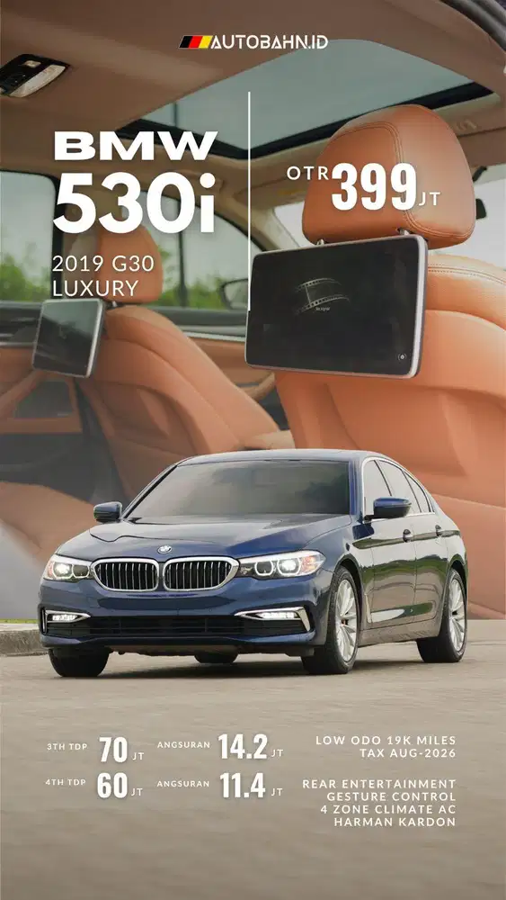 Max Option! BMW 530i Luxury 2019 Big Brake! Harman! Warranty