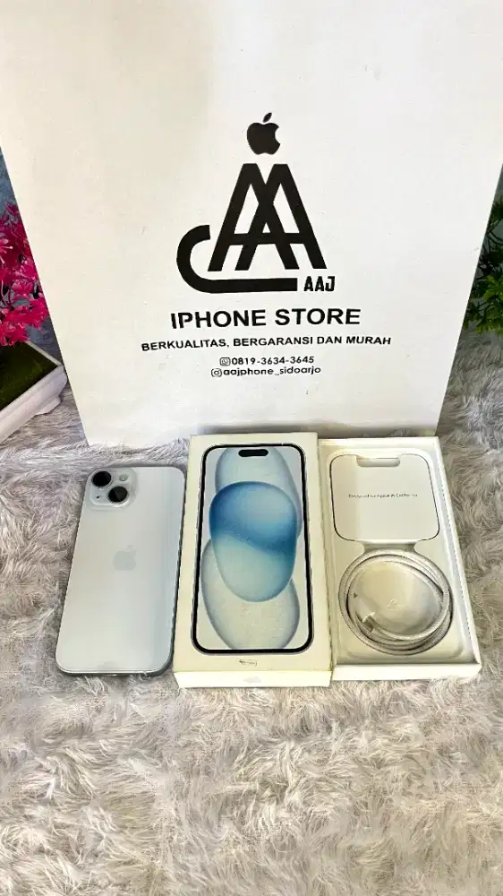 iPhone 15 128 GB Blue Resmi iBox