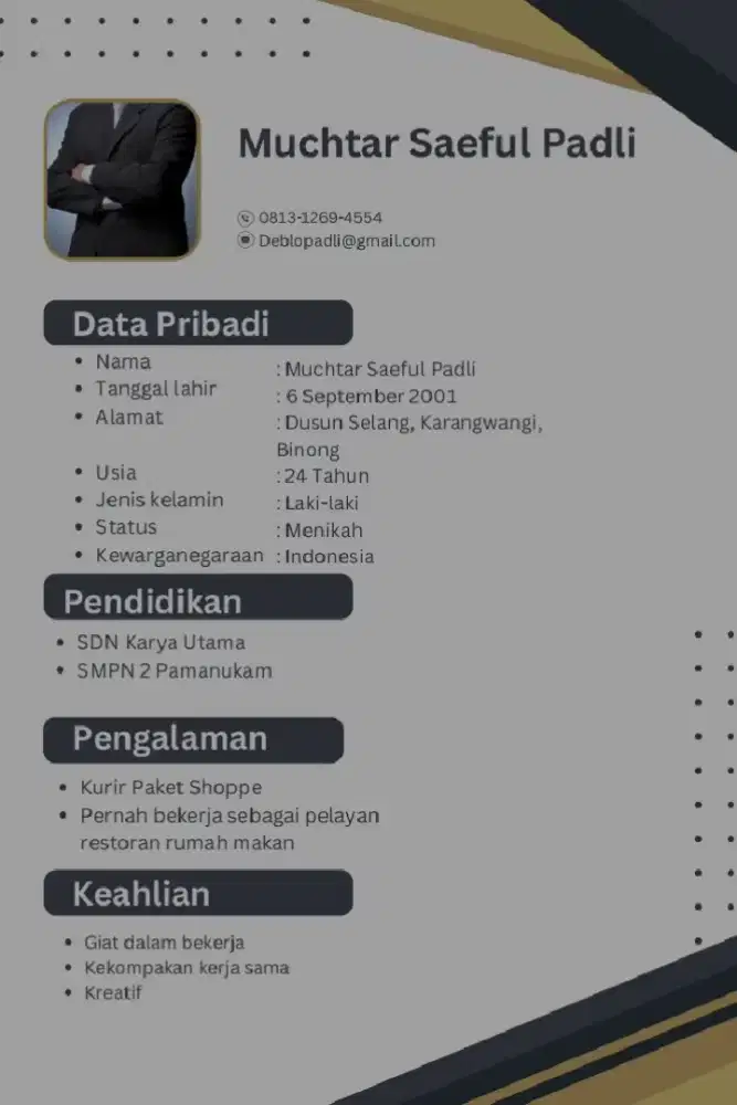 Info loker lulusan smp