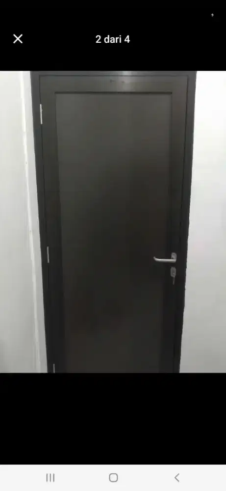 Pintu aluminium swing T220cm L100cm harga plus pemasangan 2,3 jt/unit