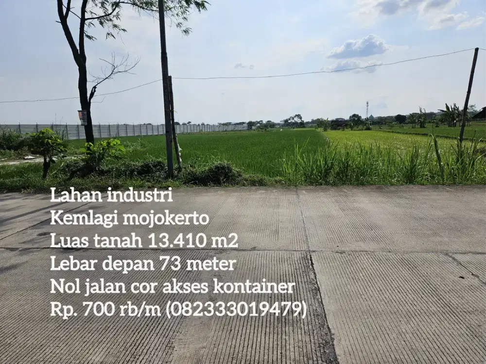 Lahan indusrtri kemlagi mojokerto