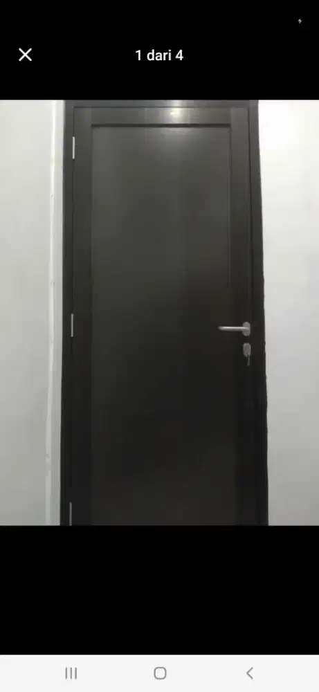 Pintu aluminium swing T220cm L100cm harga dg pemasangan 2,3 jt/unit