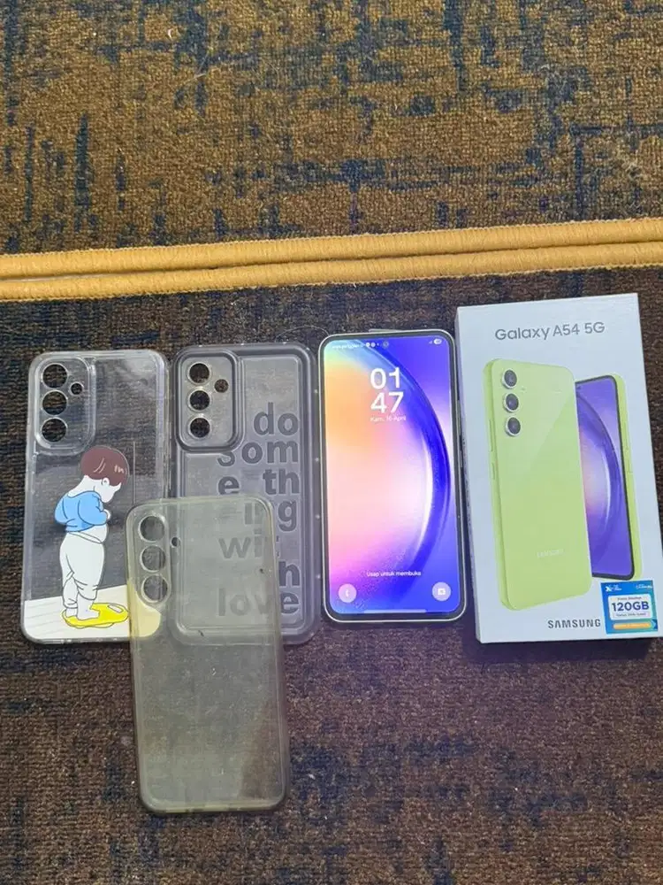 Galaxy A54 8/256GB LIME LIKE NEW NO BARET GARANSI RESMI FREE ADAPTER
