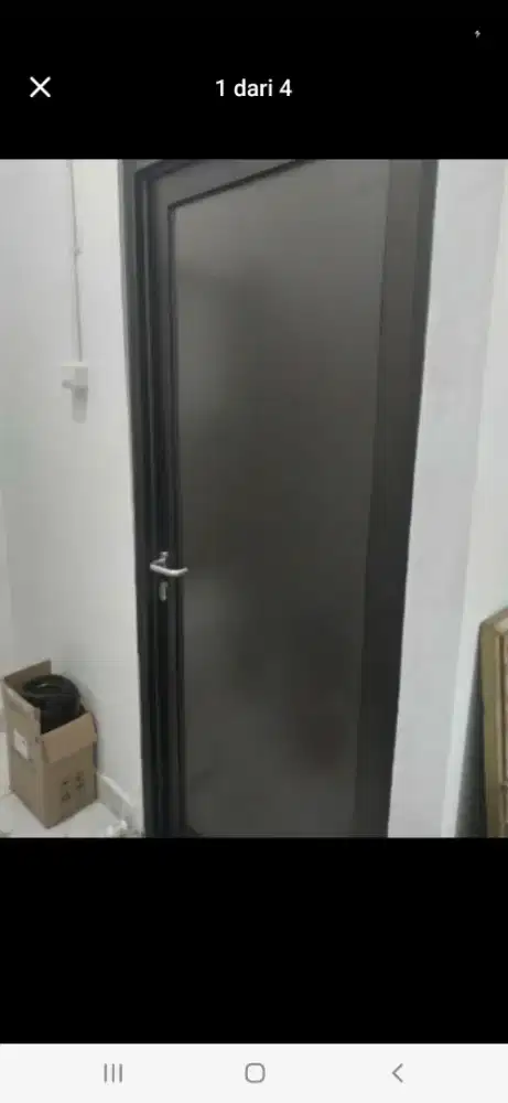 Pintu alumunium swing T220cm L100cm harga unit plus pasang 2,3 jt /pcs