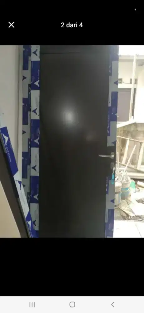Pintu aluminium swing T220cm L100cm hrg berikut pemasangan 2,3 jt/pcs
