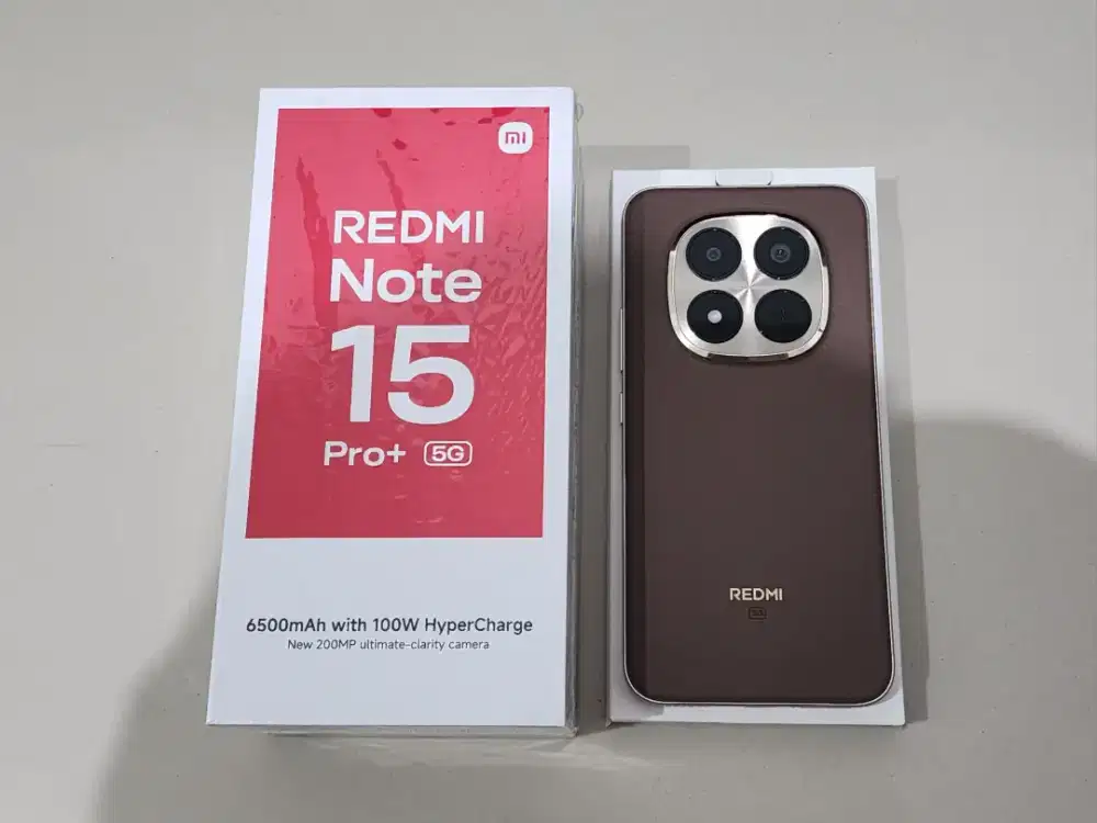 Redme Note 15 Pro+ 5G 12/512GB, Garansi 15 Bln, Like New, Fullset Ori