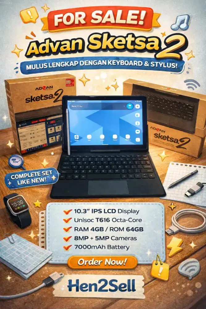 Dijual Advan Sketsa 2 Second mulus Complete