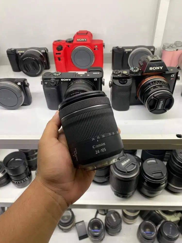 Lensa RF 24-105 mulus siap pakai normal best seller