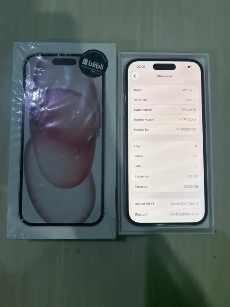 iPhone 15 128 iBox Fullset mulus Grnsi pnjng Bh 100% Cc 35x Siap pakai