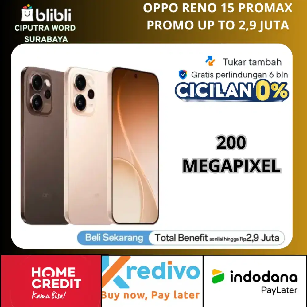 Oppo Reno 15 Promax Cicilan Mulai 583 Ribu 0 Persen