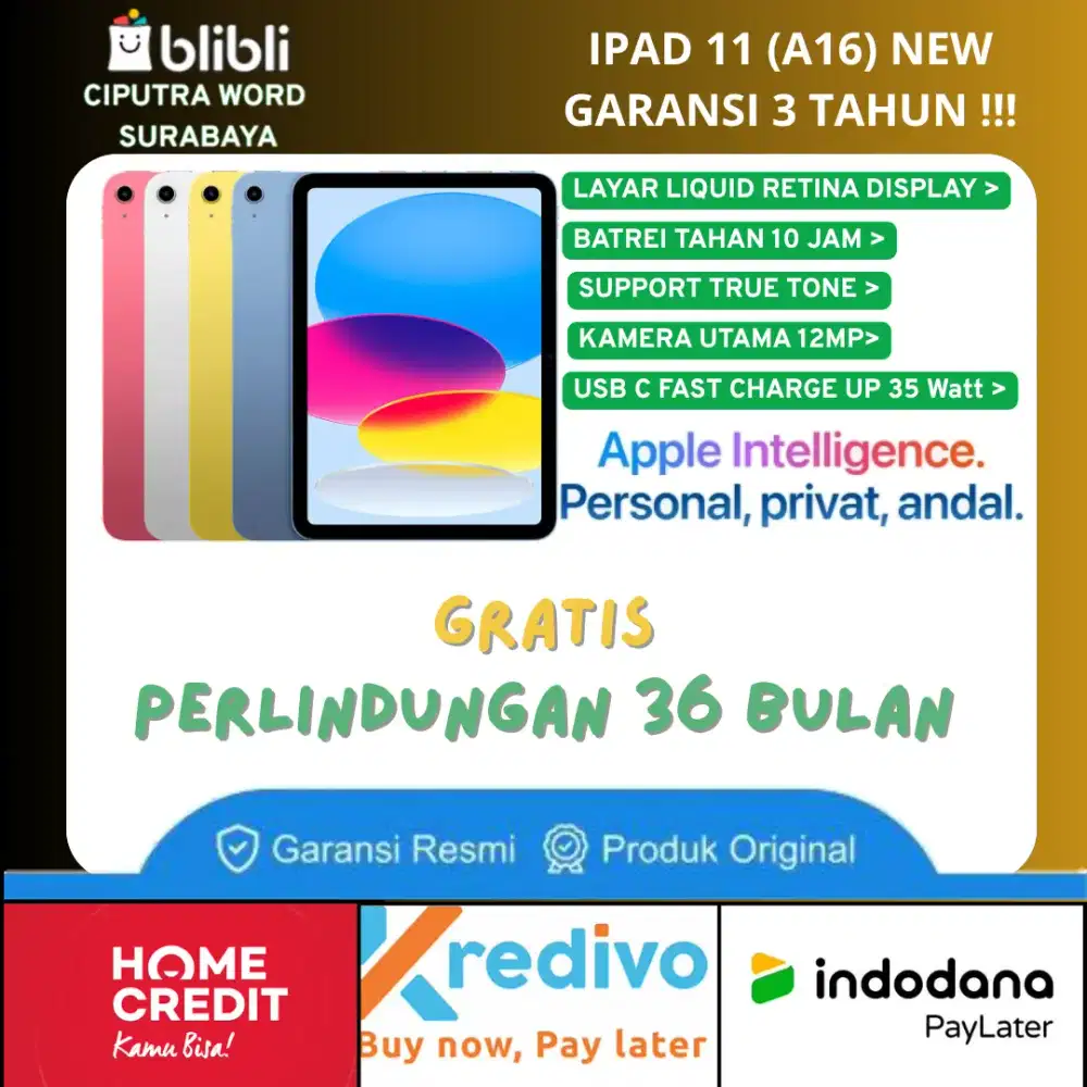 Promo Ipad 11 (Bionic A16) Potongan Tambahan Kartu Pelajar