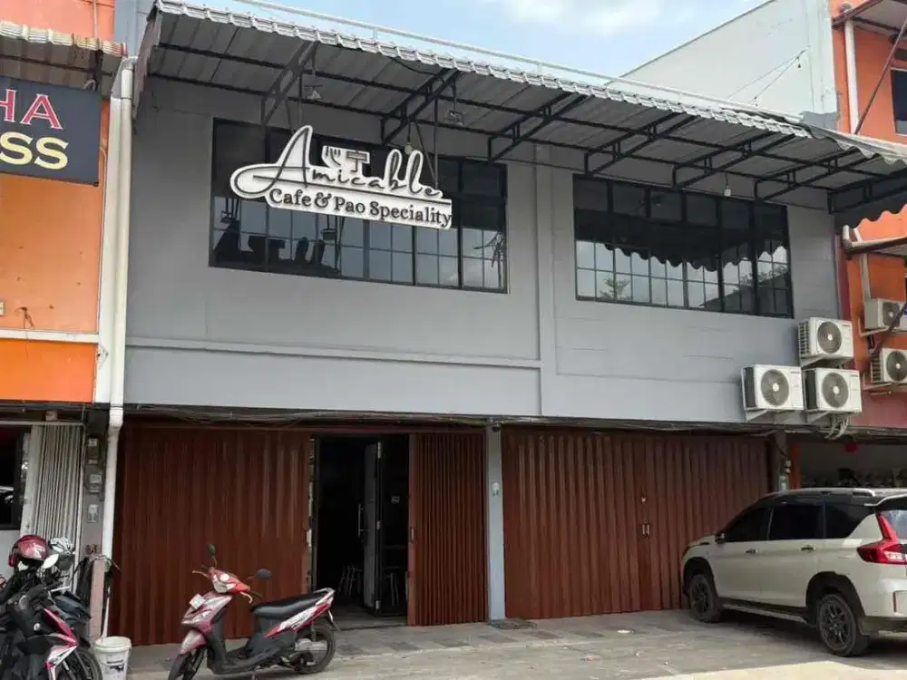 DIJUAL RUKO GANDENG 2 BEKAS CAFE COCOK UNTUK BUKA USAHA PINGGIR JALAN RAYA